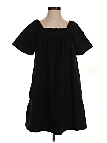 Madewell Smocked-Neck Wide-Sleeve Mini Dress (view 1)