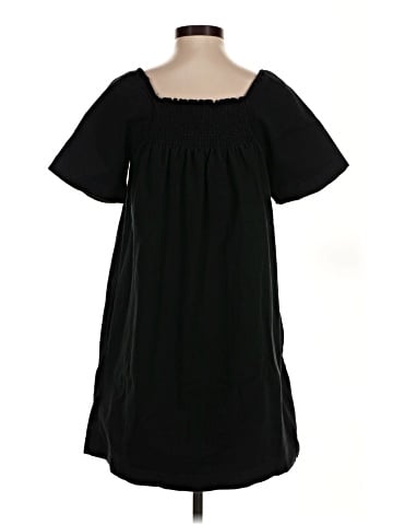 Madewell Smocked-Neck Wide-Sleeve Mini Dress (view 2)
