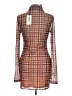 Atoir 100% Polyester Plaid Pink Brown Cocktail Dress Size L - photo 2