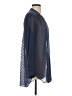 Zoa Polka Dots Blue Long Sleeve Blouse Size XS - photo 4