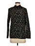 Uniqlo 100% Polyester Animal Print Black Long Sleeve Blouse Size S - photo 1