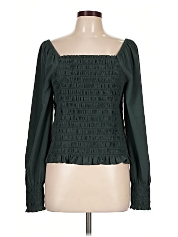 Madewell Lucie Bubble-Sleeve Smocked Top (view 1)