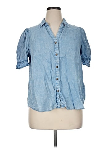 Jane and Delancey Short Sleeve Button-Down Shirt (view 1)