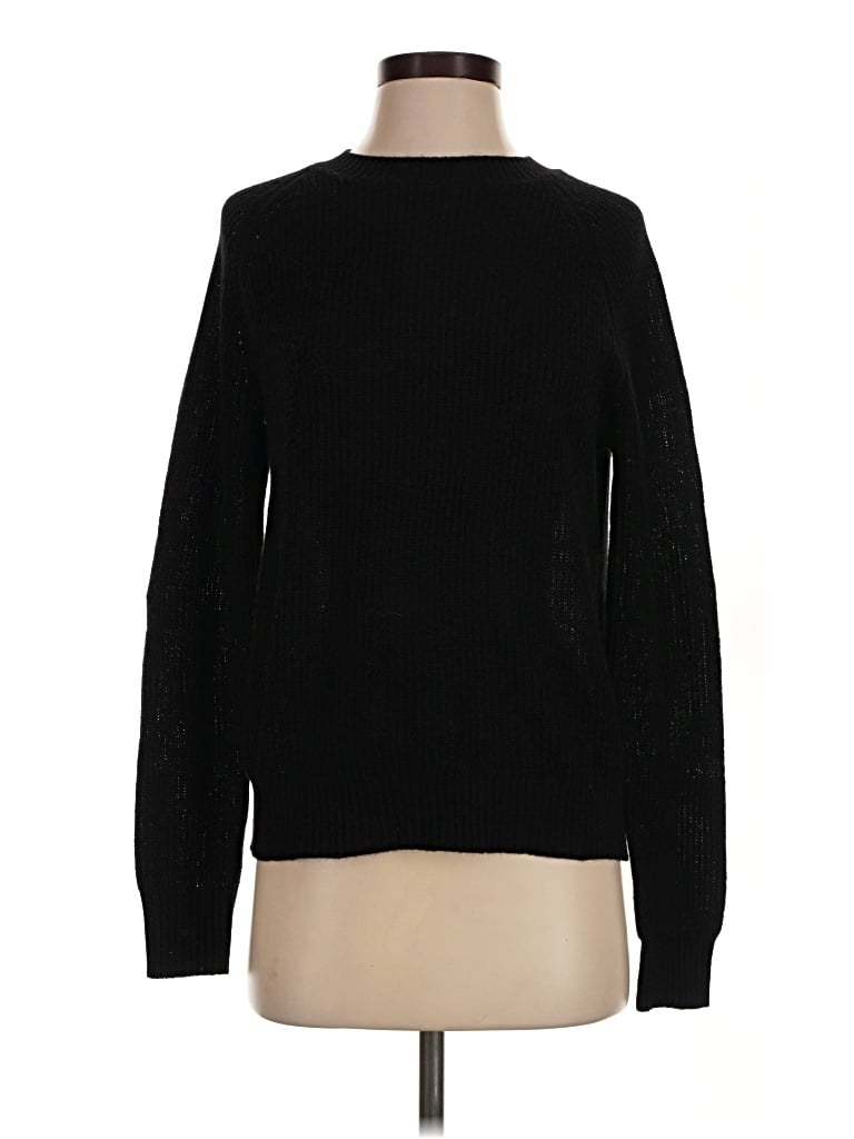 Pre-owned Minnie Rose Cashmere Pullover Sweater In Black