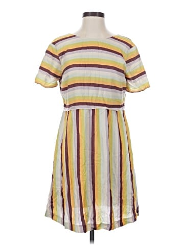 Madewell Striped Scoop-Back Dress (view 1)