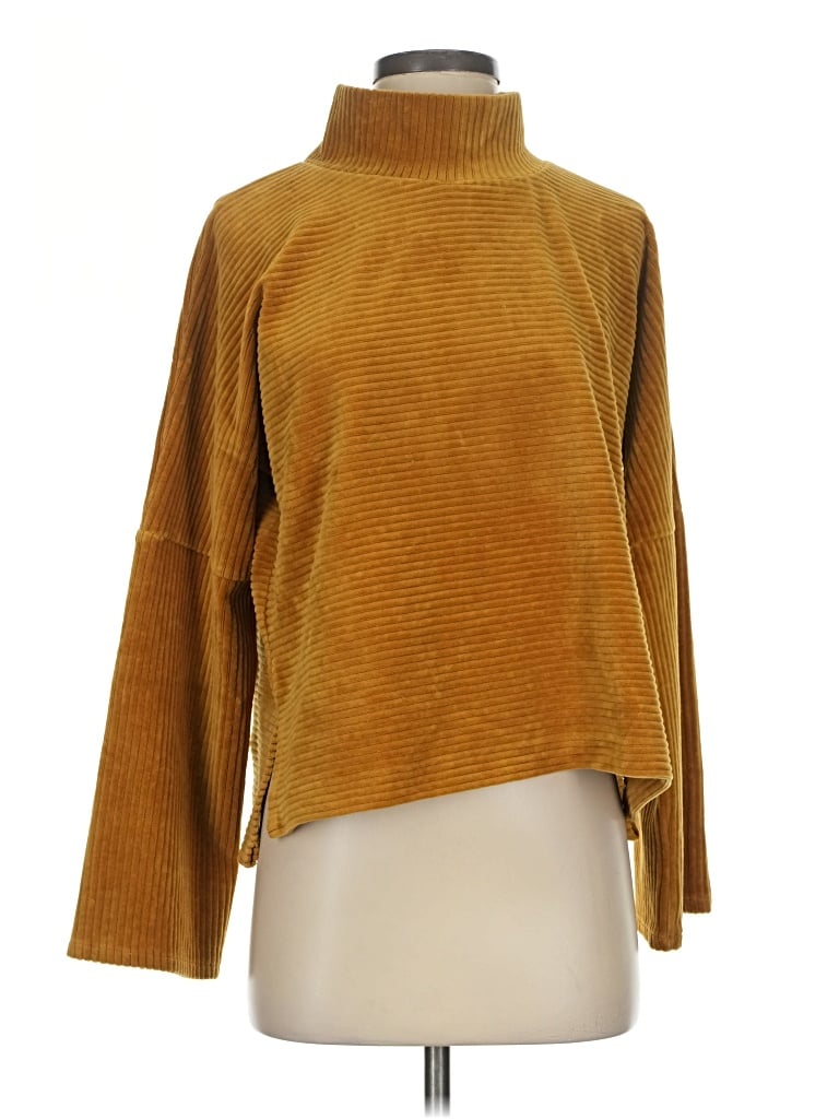 Pre-owned Texture & Thread Madewell Turtleneck Sweater In Gold
