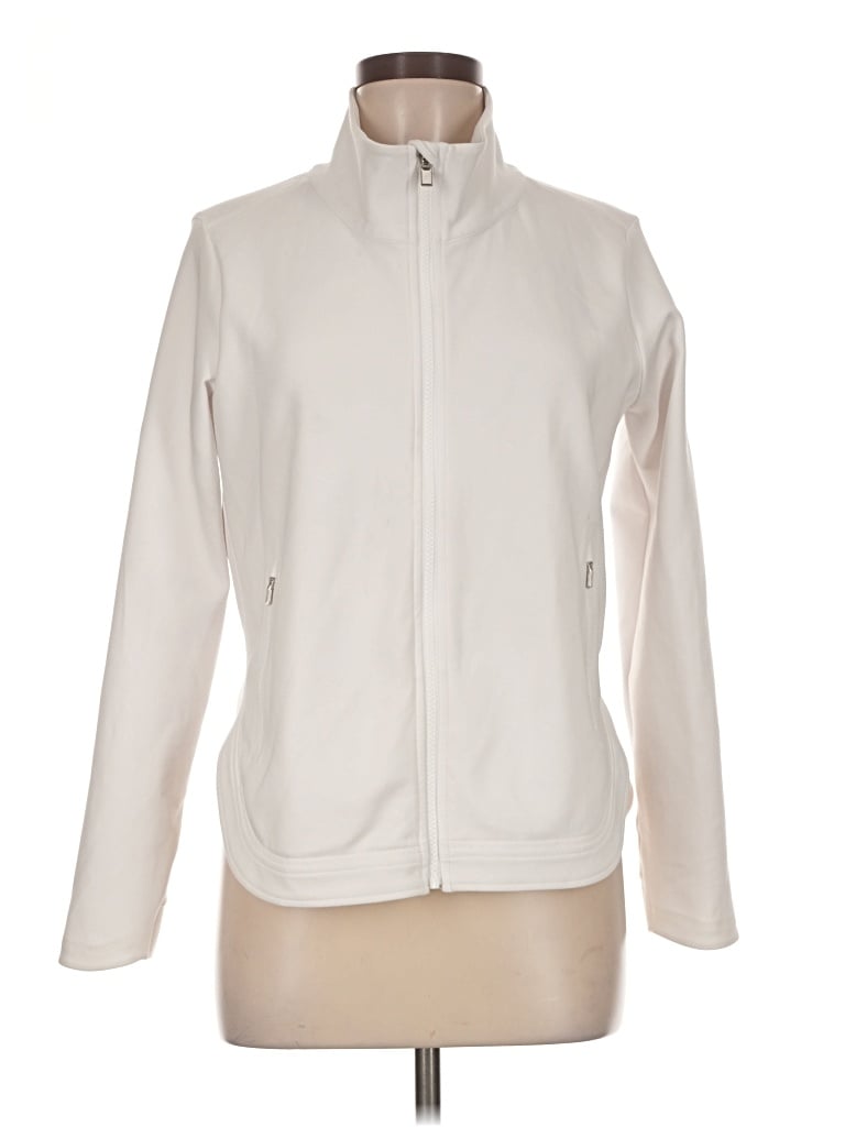 Pre-owned Athleta Track Jacket In Ivory