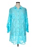 Lilly Pulitzer 100% Polyester Teal Long Sleeve Blouse Size XL - photo 1