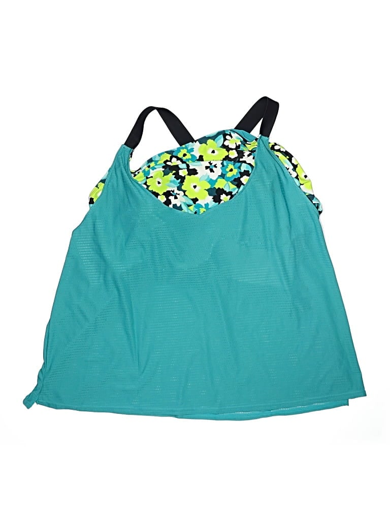 Pre-owned Zeroxposur Swimsuit Top Green Swimwear