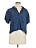 Splendid Blue Short Sleeve Blouse Size M - photo 1