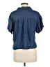 Splendid Blue Short Sleeve Blouse Size M - photo 2