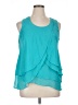 Cato 100% Polyester Teal Sleeveless Blouse Size 14-16W - photo 1