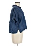 Splendid Blue Short Sleeve Blouse Size M - photo 4