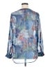 Daniel Rainn 100% Polyester Aztec Or Tribal Print Floral Graphic Tropical Blue Long Sleeve Blouse Size XL - photo 2
