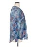 Daniel Rainn 100% Polyester Aztec Or Tribal Print Floral Graphic Tropical Blue Long Sleeve Blouse Size XL - photo 4