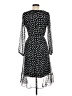 Neiman Marcus 100% Polyester Polka Dots Black Cocktail Dress Size 6 - photo 2