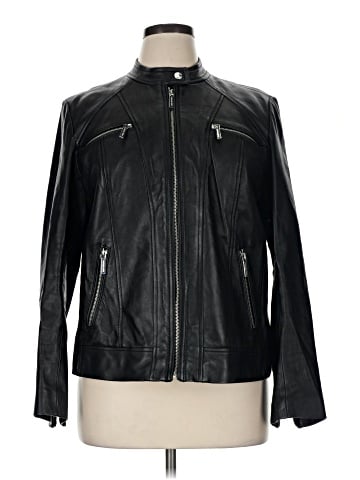 MICHAEL Michael Kors Leather Jacket (view 1)
