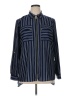MICHAEL Michael Kors 100% Polyester Stripes Blue Long Sleeve Blouse Size XL - photo 1