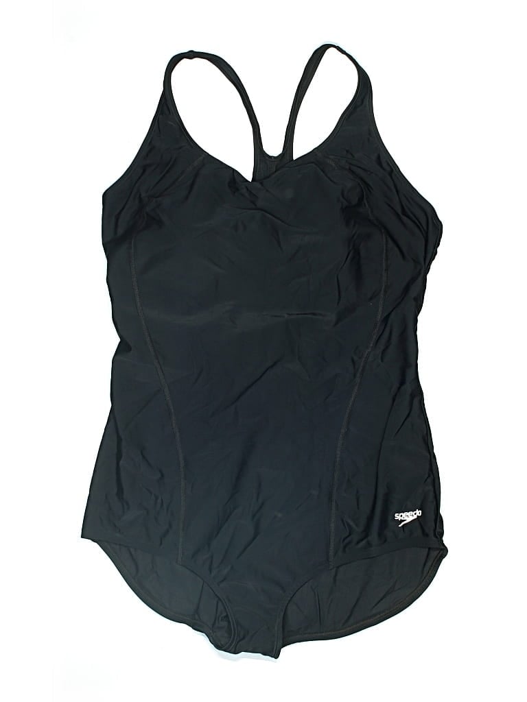 Pre-owned Speedo One Piece Swimsuit In Black