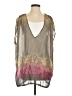 Flounce 100% Silk Gray Kimono Size XS - photo 1