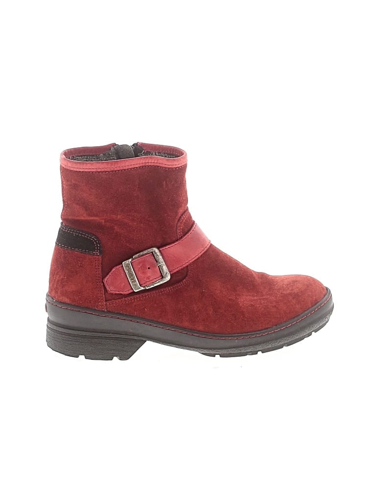 Pre-owned Wolky Ankle Boots In Burgundy