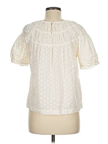 Madewell Daisy Embroidered Shirred Puff-Sleeve Top (view 2)