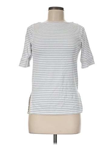 Madewell Ribbed Boatneck Tee in Stripe (view 1)