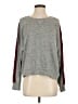 Splendid 100% Cotton Color Block Gray Pullover Sweater Size S - photo 1