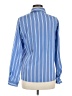 Shein Stripes Blue Long Sleeve Blouse Size 6 - photo 2