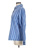Shein Stripes Blue Long Sleeve Blouse Size 6 - photo 5