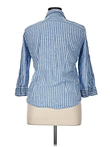 Chaps 3/4 Sleeve Button-Down Shirt (view 2)