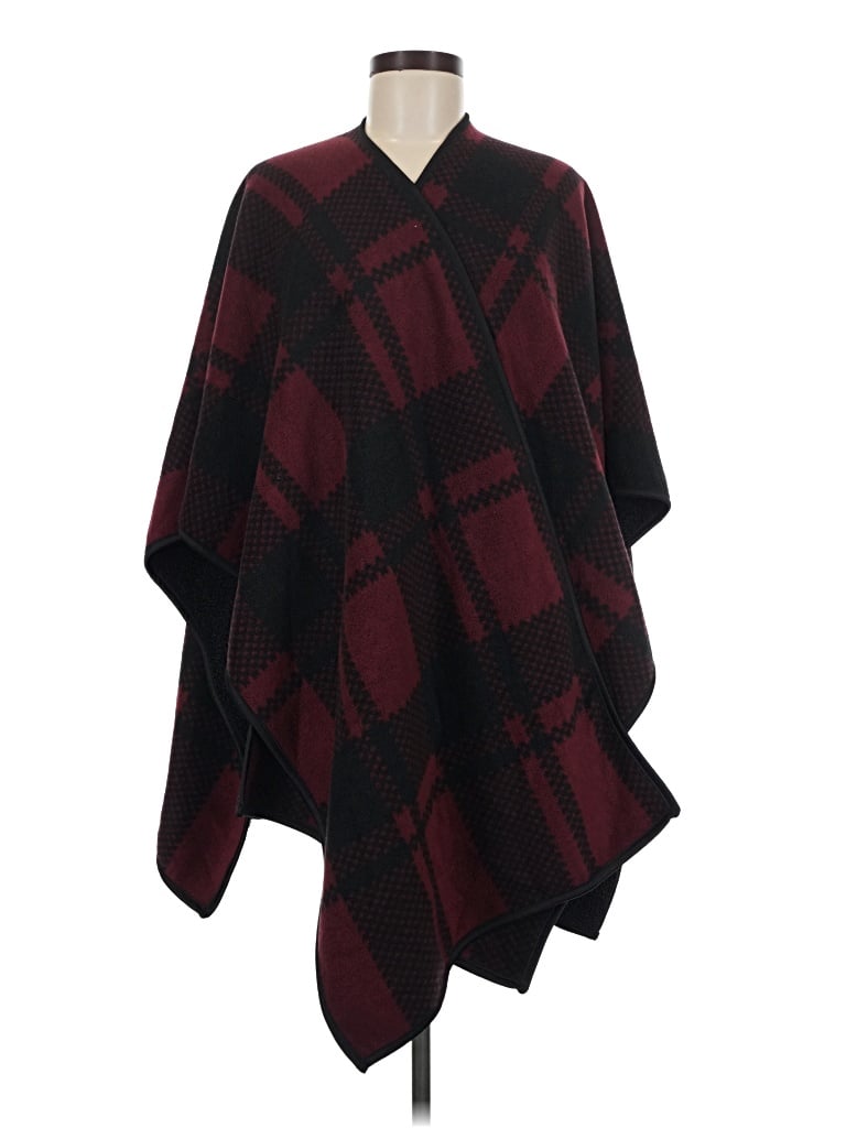 Pre-owned Ike Behar Poncho In Burgundy