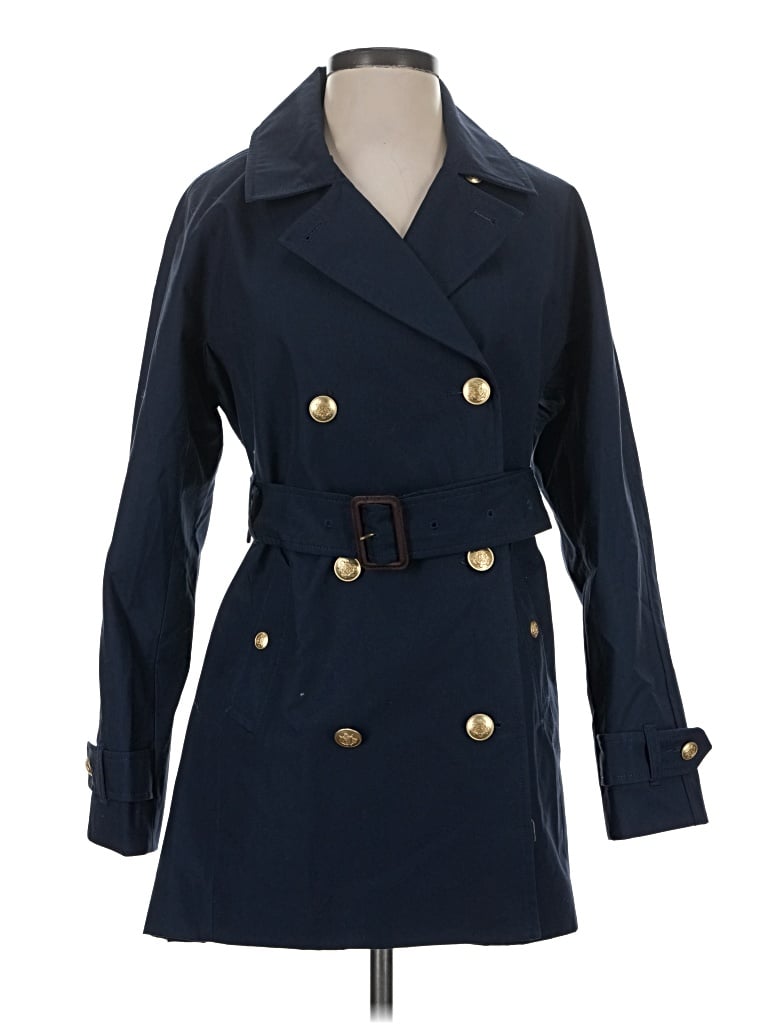 Jcrew Trenchcoat In Blue