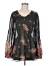 CAbi 100% Polyester Black Long Sleeve Blouse Size M - photo 1