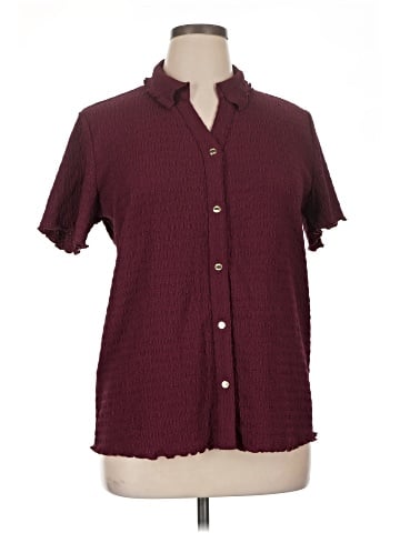 Anne Klein Short Sleeve Blouse (view 1)