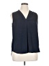 Vince Camuto 100% Polyester Blue Sleeveless Blouse Size XL - photo 1