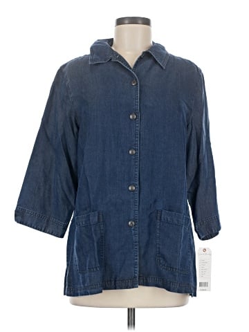 French Laundry 3/4 Sleeve Button-Down Shirt (view 1)