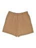 Lands' End 100% Polyester Solid Tan Khaki Shorts Size 14 - photo 1