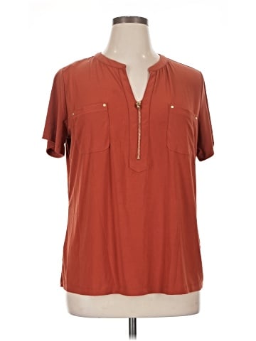 Anne Klein Short Sleeve Blouse (view 1)