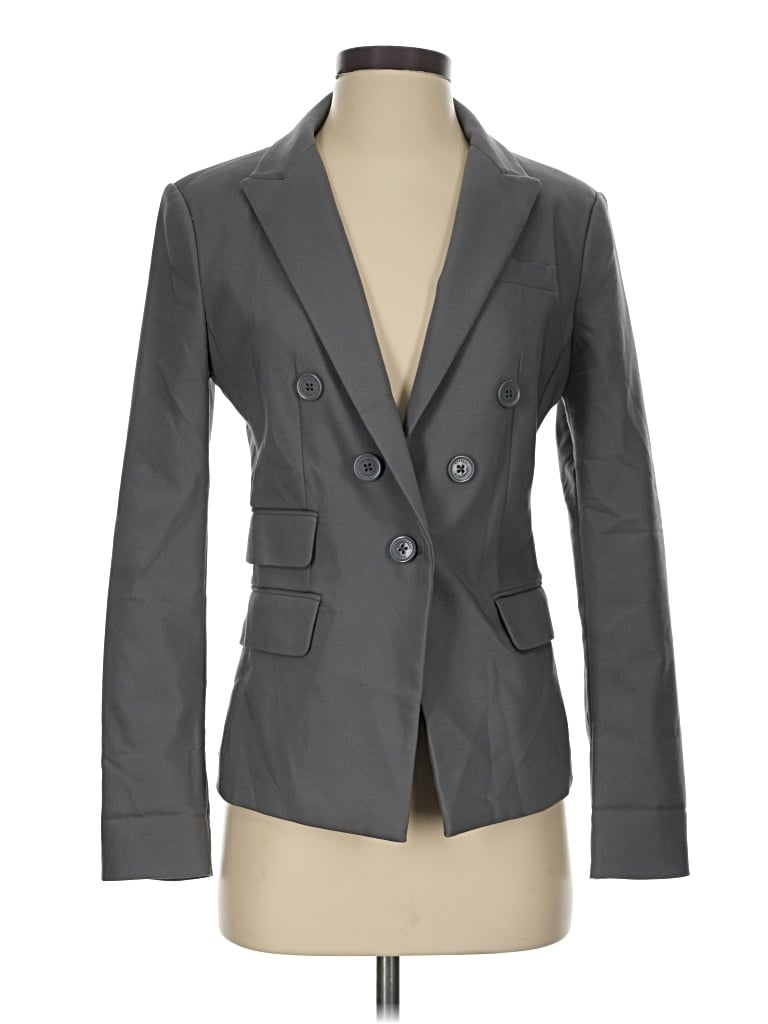 Pre-owned Express Blazer Jacket In Gray
