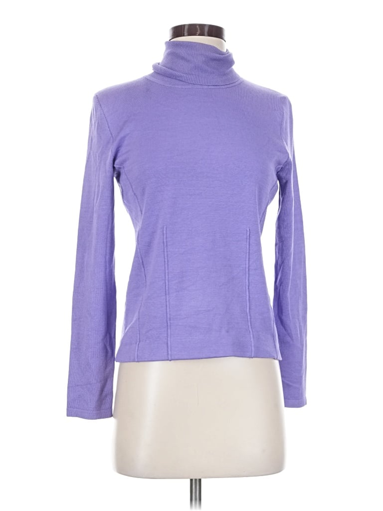 Pre-owned Doncaster Collection Turtleneck Sweater In Purple