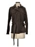 One Step Up Brown Long Sleeve Top Size S - photo 1
