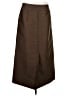 Lanvin Solid Brown Wool Skirt Size EU (FR) 44 / US 12 - photo 1