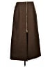 Lanvin Solid Brown Wool Skirt Size EU (FR) 44 / US 12 - photo 2