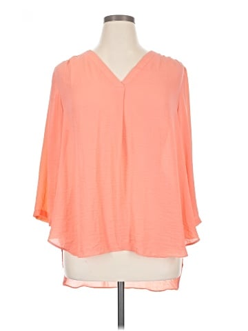 a.n.a. A New Approach 3/4 Sleeve Blouse (view 1)