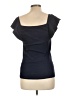 Three Dots 100% Cotton Blue Short Sleeve Top Size L - photo 2