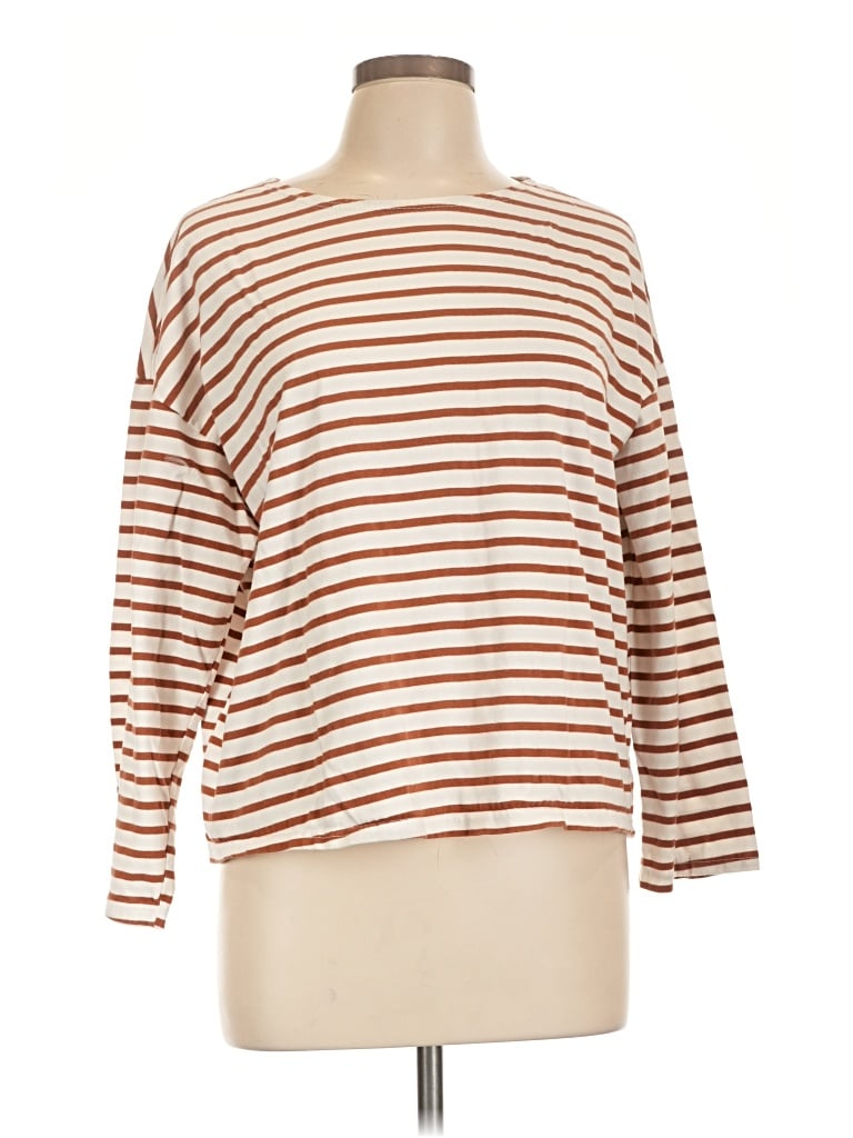Pre-owned Chocolate 3/4 Sleeve T-shirt In Brown