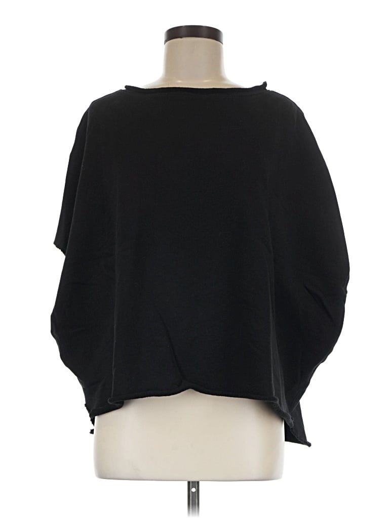 Pre-owned Frank & Eileen Poncho In Black