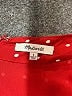 Madewell 100% Polyester Polka Dots Red Button-Front Swing Dress in Grid Dot Size 6 - photo 7