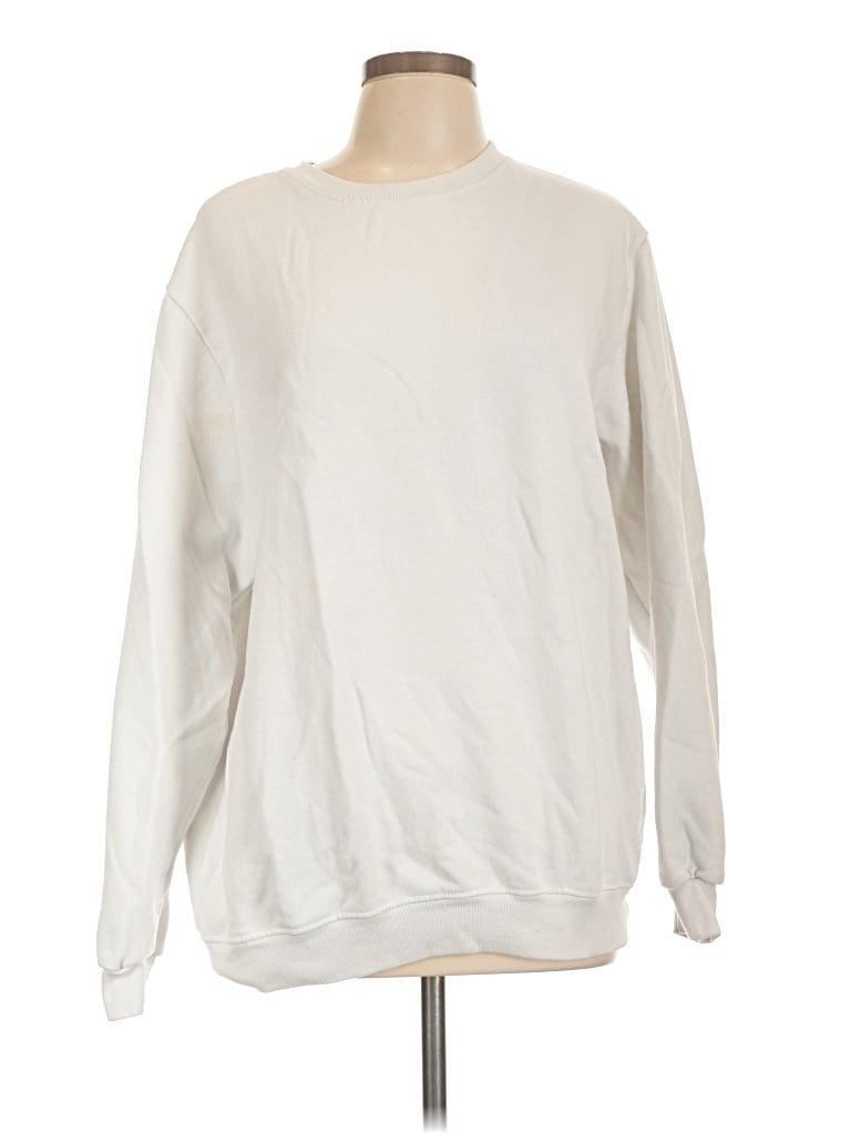Pre-owned Boohoo Sweatshirt In White